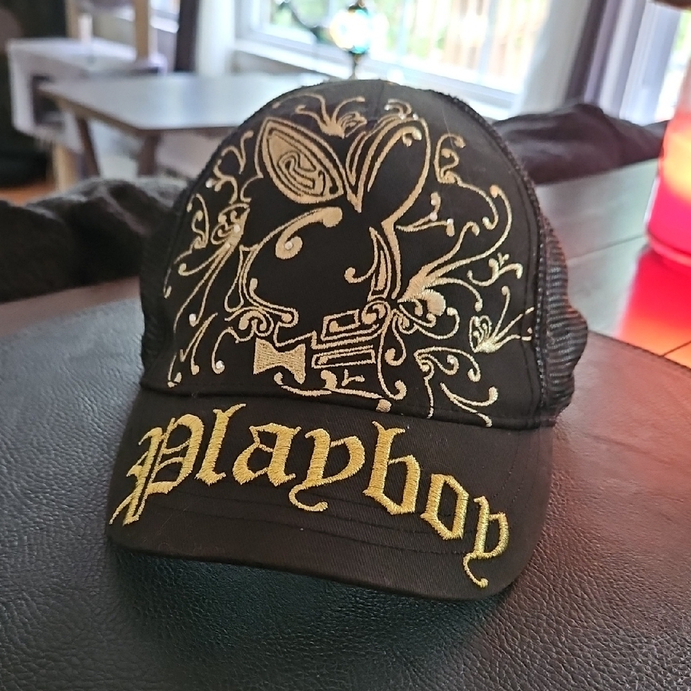 Playboy Black Mesh Cap